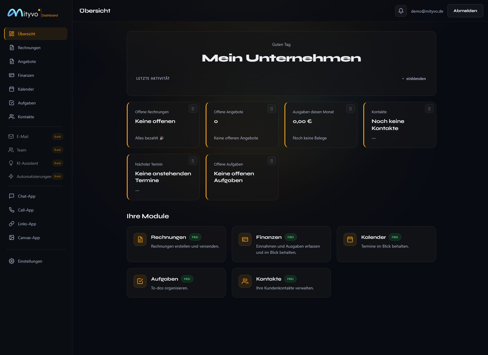 Mityvo Dashboard